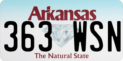 AR license plate 363WSN