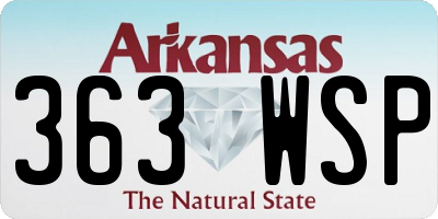 AR license plate 363WSP
