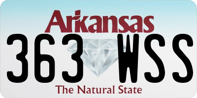 AR license plate 363WSS