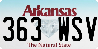 AR license plate 363WSV