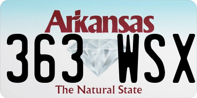 AR license plate 363WSX