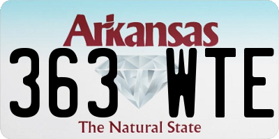 AR license plate 363WTE