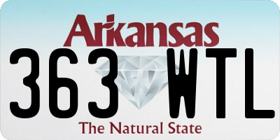 AR license plate 363WTL