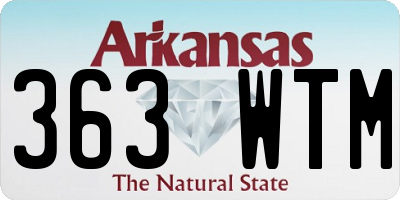 AR license plate 363WTM