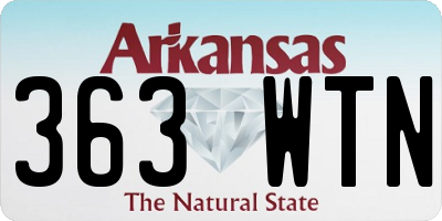 AR license plate 363WTN