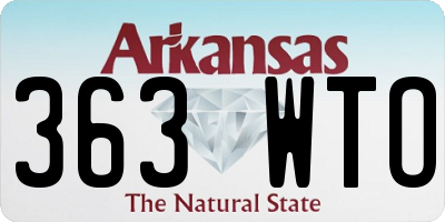 AR license plate 363WTO