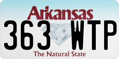 AR license plate 363WTP