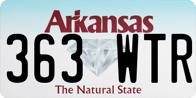 AR license plate 363WTR