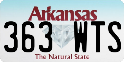 AR license plate 363WTS