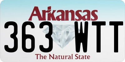 AR license plate 363WTT