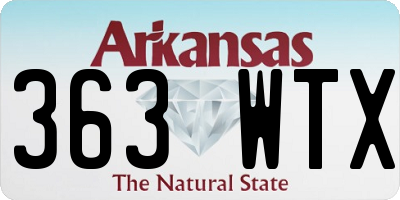 AR license plate 363WTX