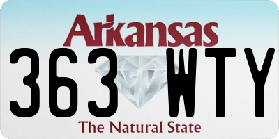AR license plate 363WTY