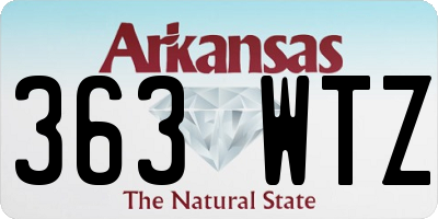 AR license plate 363WTZ