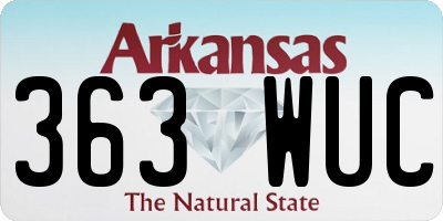 AR license plate 363WUC