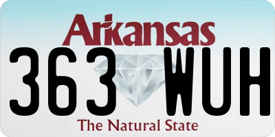 AR license plate 363WUH