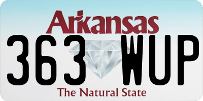 AR license plate 363WUP