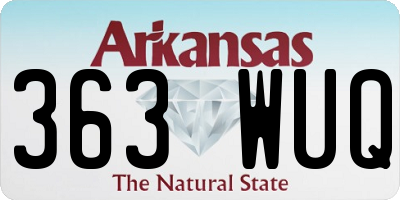 AR license plate 363WUQ