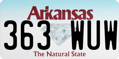 AR license plate 363WUW