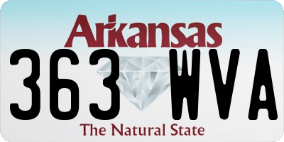 AR license plate 363WVA