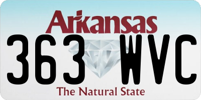 AR license plate 363WVC
