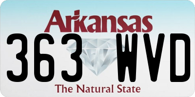 AR license plate 363WVD