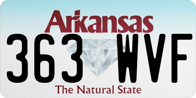 AR license plate 363WVF