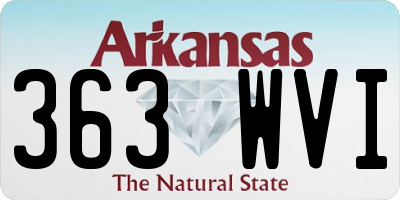 AR license plate 363WVI