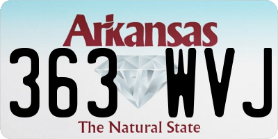 AR license plate 363WVJ