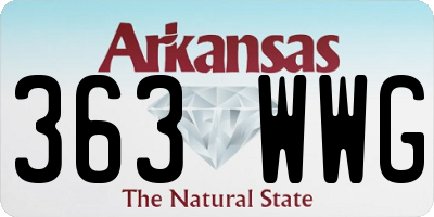 AR license plate 363WWG