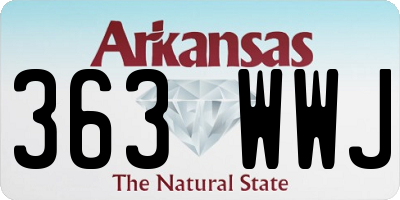 AR license plate 363WWJ