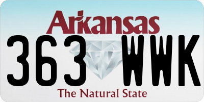 AR license plate 363WWK