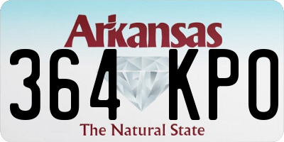 AR license plate 364KPO