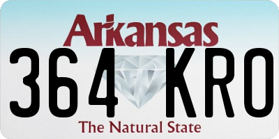 AR license plate 364KRO