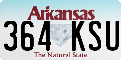 AR license plate 364KSU