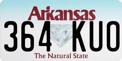 AR license plate 364KUO