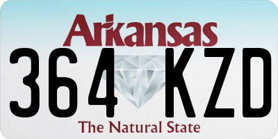 AR license plate 364KZD