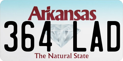 AR license plate 364LAD