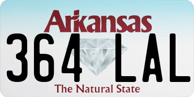 AR license plate 364LAL