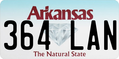 AR license plate 364LAN