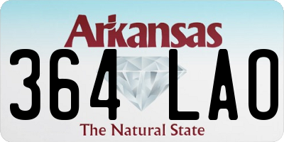 AR license plate 364LAO