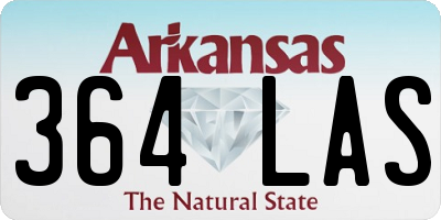 AR license plate 364LAS