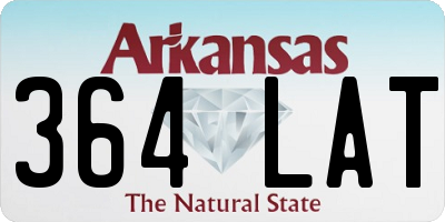 AR license plate 364LAT