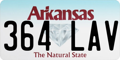AR license plate 364LAV
