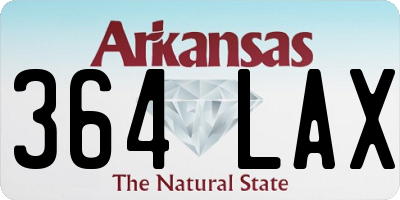 AR license plate 364LAX