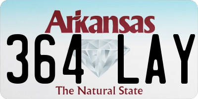 AR license plate 364LAY