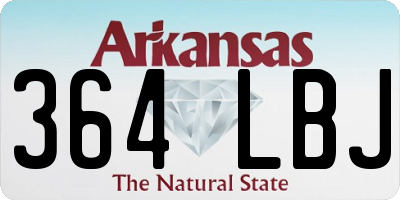 AR license plate 364LBJ