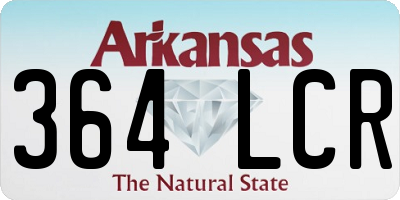 AR license plate 364LCR