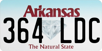 AR license plate 364LDC