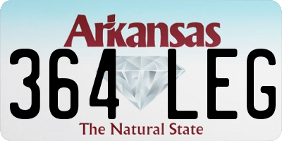 AR license plate 364LEG