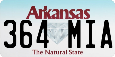 AR license plate 364MIA